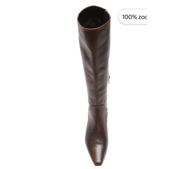 Vince Camuto Avriah Wide Calf Knee High Boots Women's 6.5 Dark Caramel Leather - Picture 6 of 7